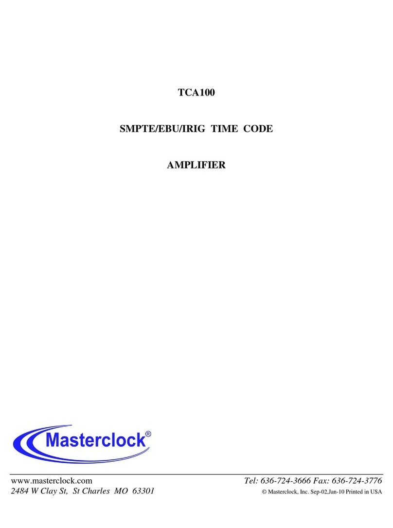 Masterclock TCA100 quick guide