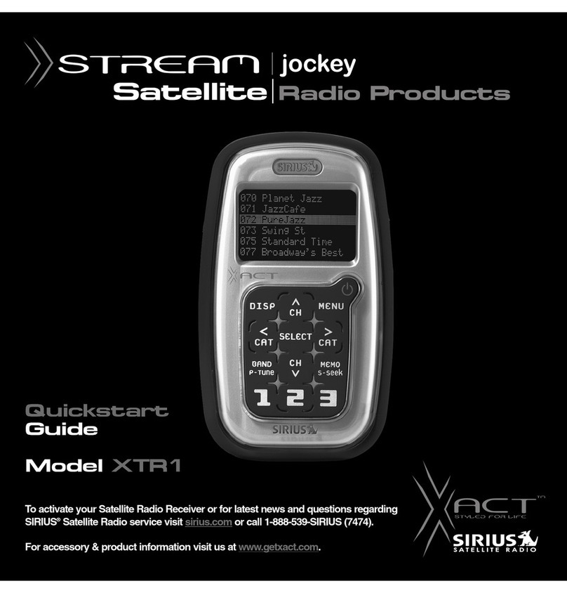 Sirius Satellite Radio Xact XTR1 User manual