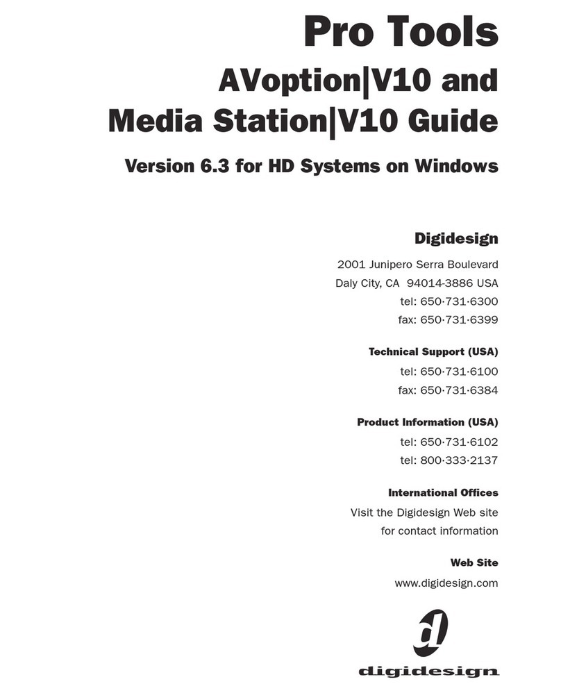 DigiDesign AVoption|V10 User manual DigiDesign AVoption|V10 User manual