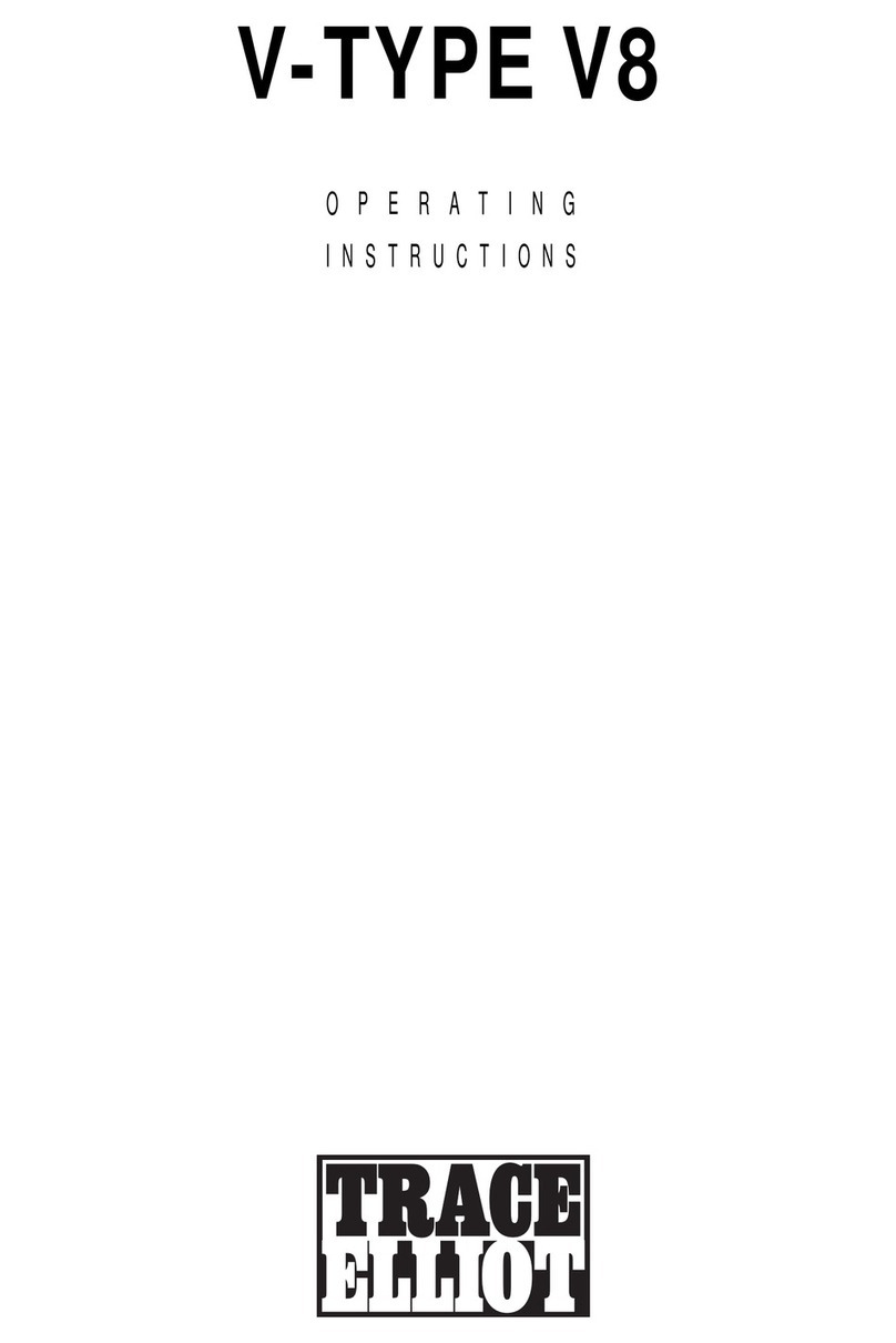TRACE ELLIOT V-TYPE V8 operating instructions
