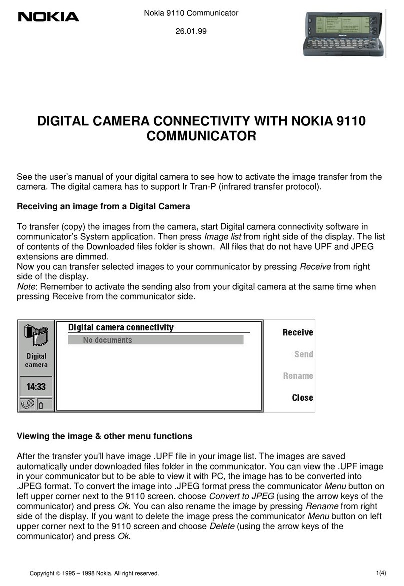 Nokia COMMUNICATOR 9110 User manual