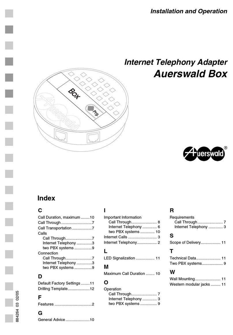 Auerswald Internet Telephony Adapter Box Installation and operation