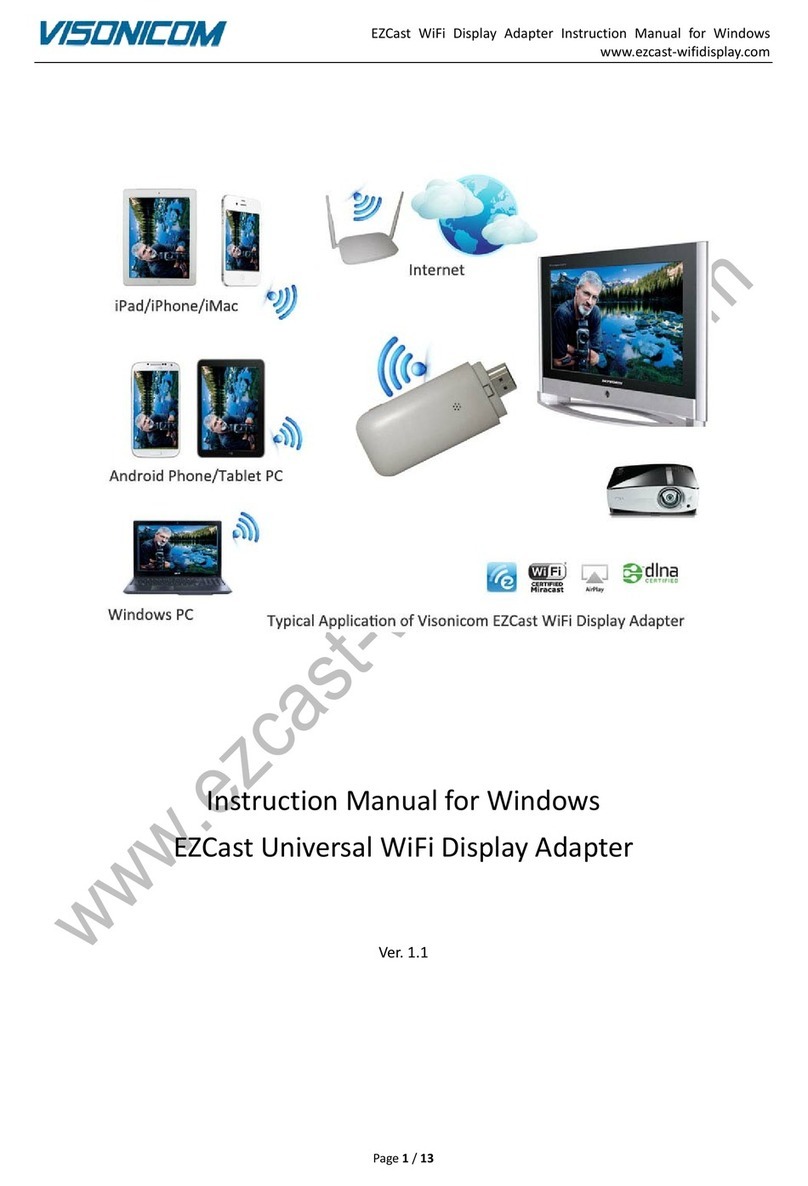 EZCast Universal WiFi Display Adapter User manual