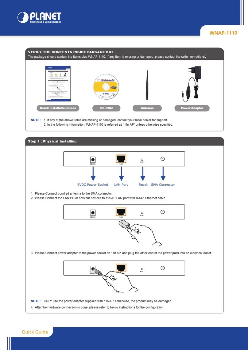 Planet WNAP-1110 quick guide