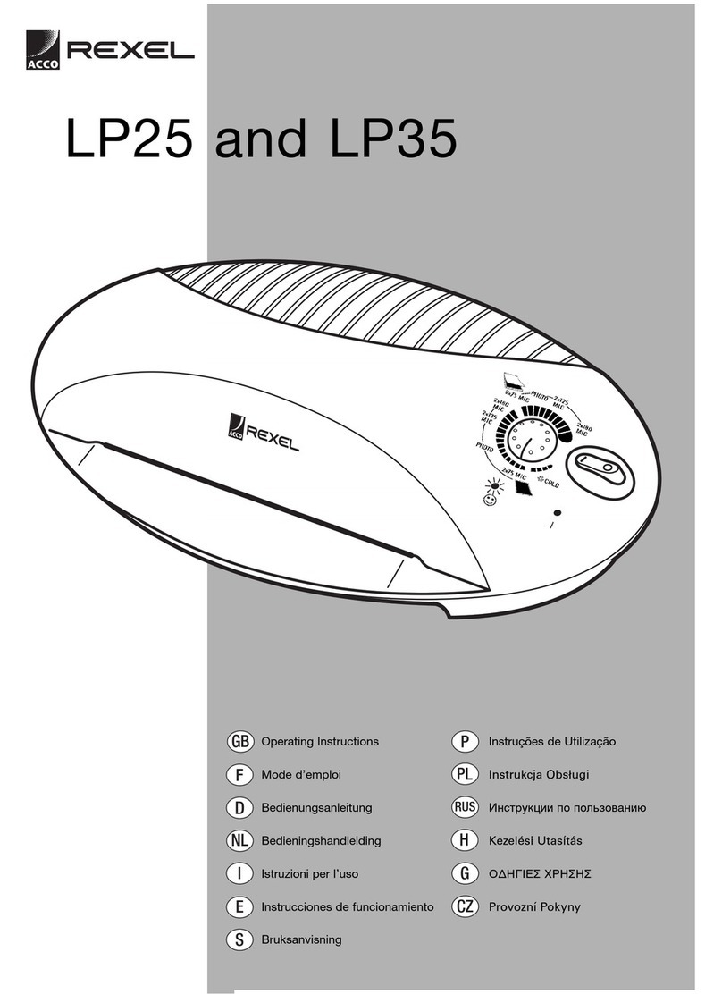 Rexel LP25 User manual