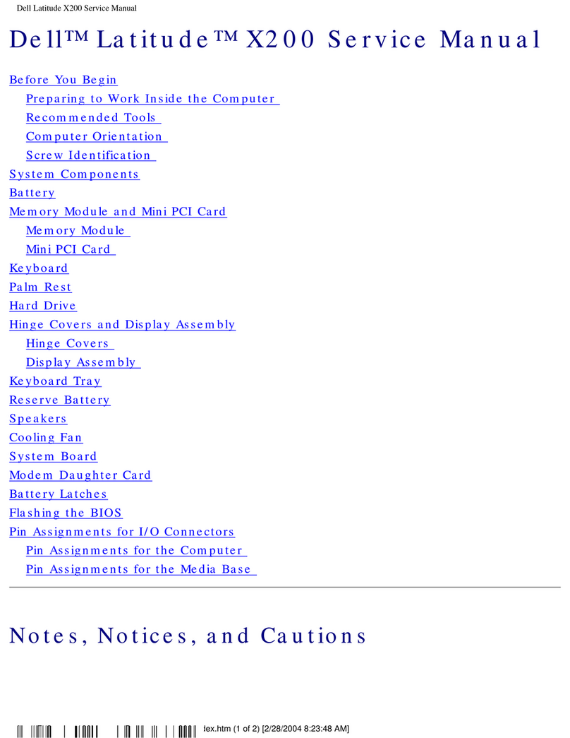 Dell Inspiron X200 User manual