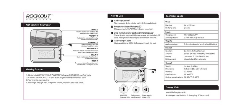 GOAL ZERO RockOut Speakers user guide
