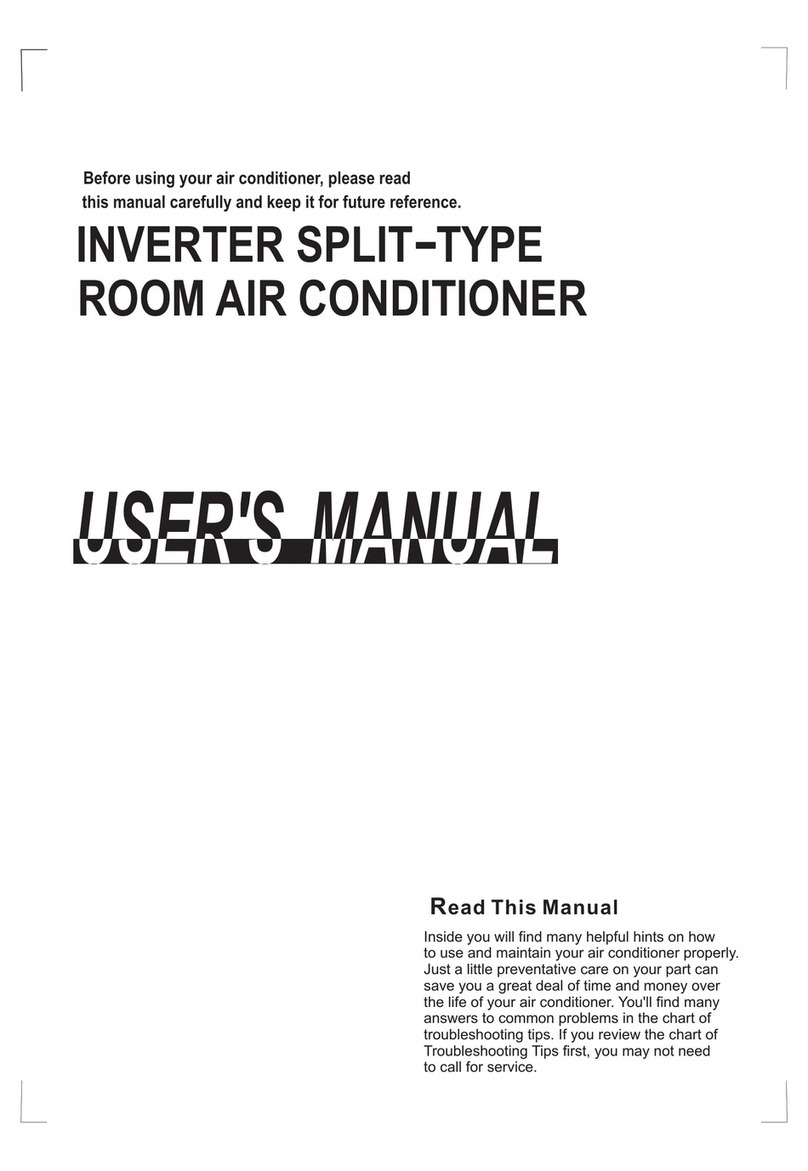 Midea INVERTER SPLIT TYPE ROOM AIR CONDITIONER User manual Midea INVERTER SPLIT TYPE ROOM AIR CONDITIONER User manual