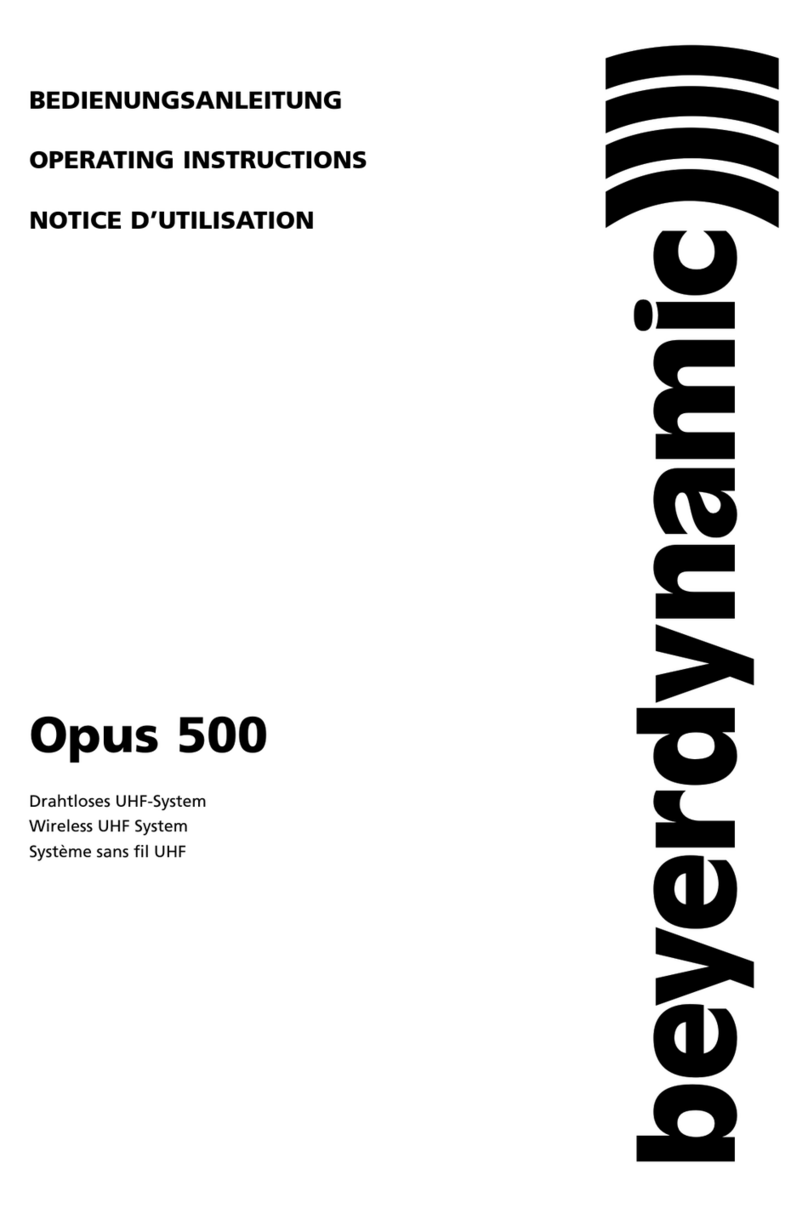 Beyerdynamic Opus 500 User manual Beyerdynamic Opus 500 User manual