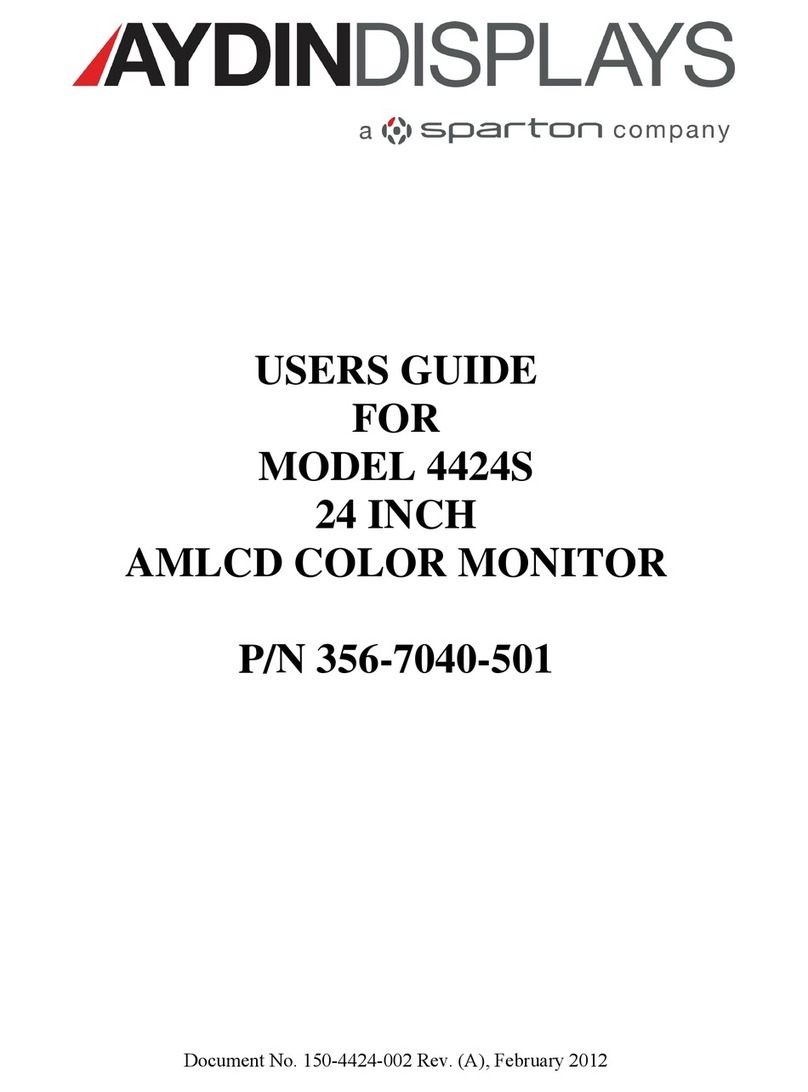 Aydin Displays 356-7040-501 (model 4424S) User manual Aydin Displays 356-7040-501 (model 4424S) User manual