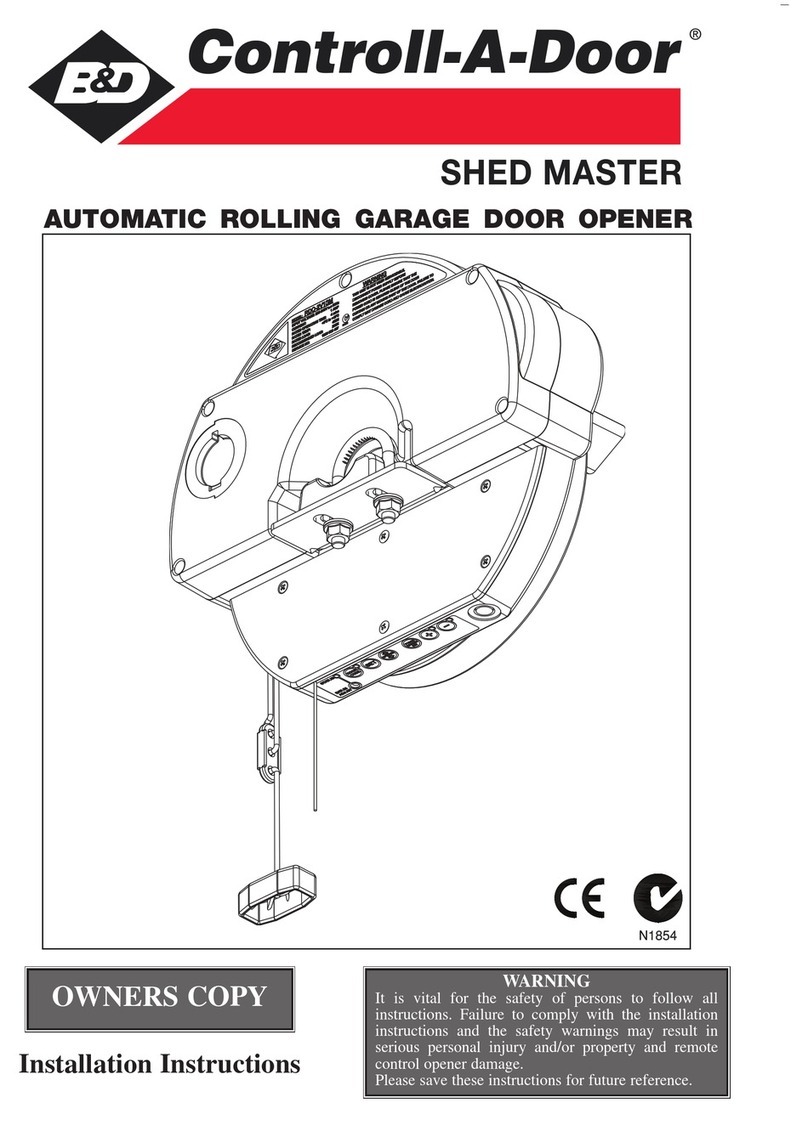 Control-A-Door Controll-A-Door ShedMaster installation instructions