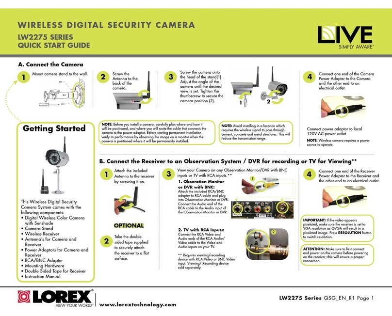 Lorex LW2275 SERIES User manual