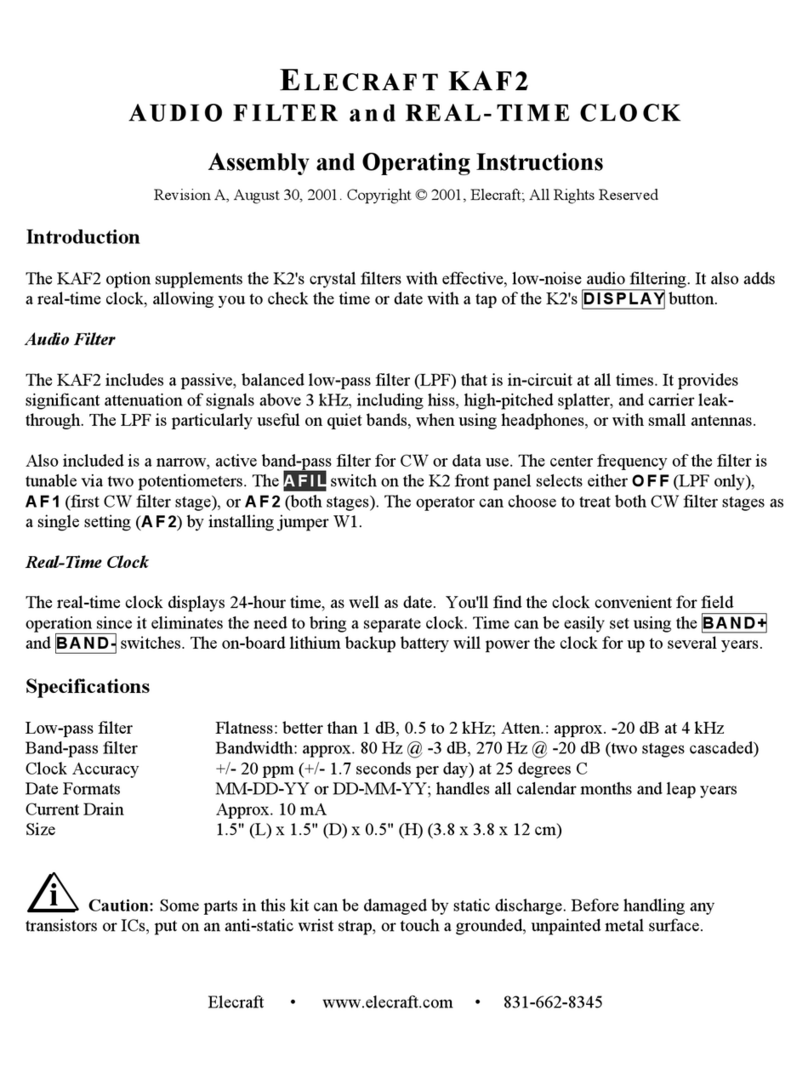 ELECRAFT KAF2 Assembly and operating instructions