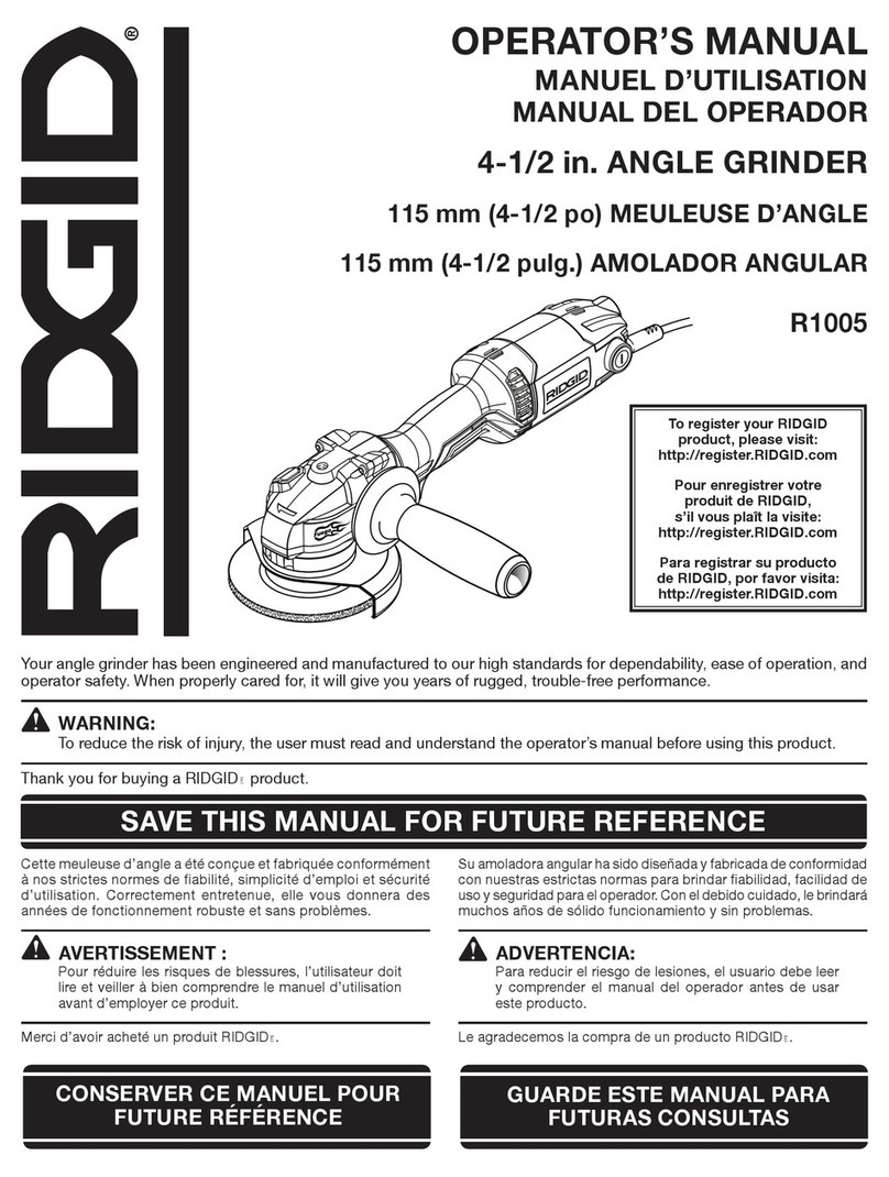 RIDGID R1005 Operator's manual