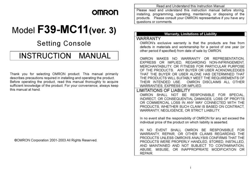 Omron F39-MC11 User manual