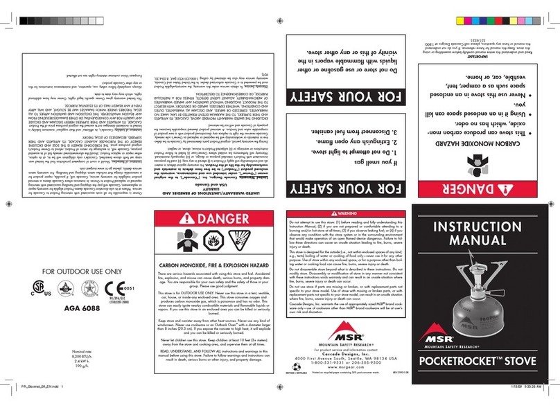 MSR POCKETROCKET instruction manual