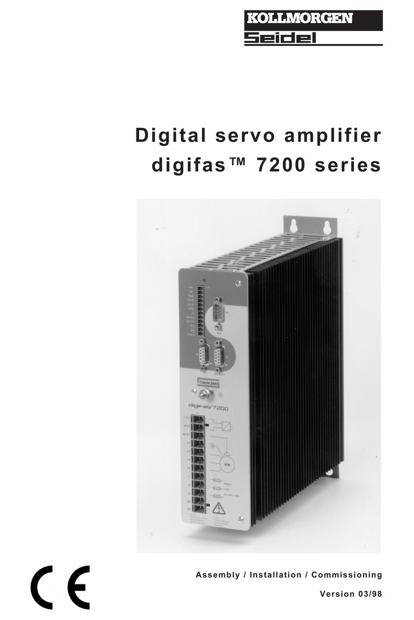 Kollmorgen Seidel digifas 7200 series Assembly & installation