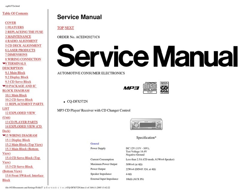 Panasonic CQ-DFX572N Service manual