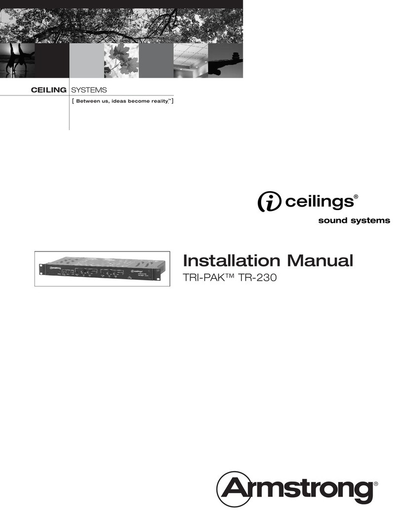 Armstrong TRI-PAK TR-230 installation manual