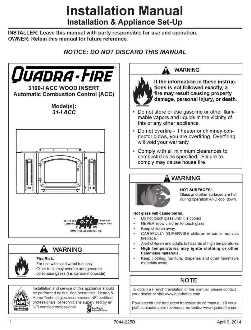 Quadra-Fire 31I-ACC installation manual Quadra-Fire 31I-ACC installation manual
