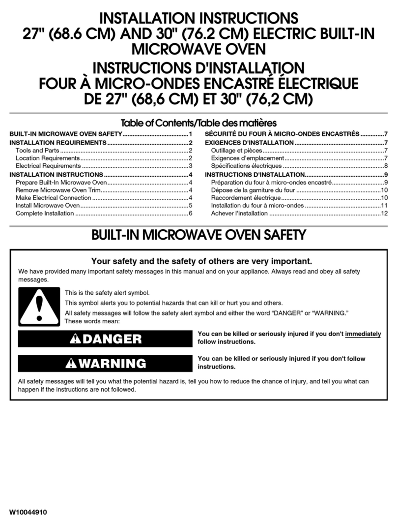 Whirlpool 27' installation instructions