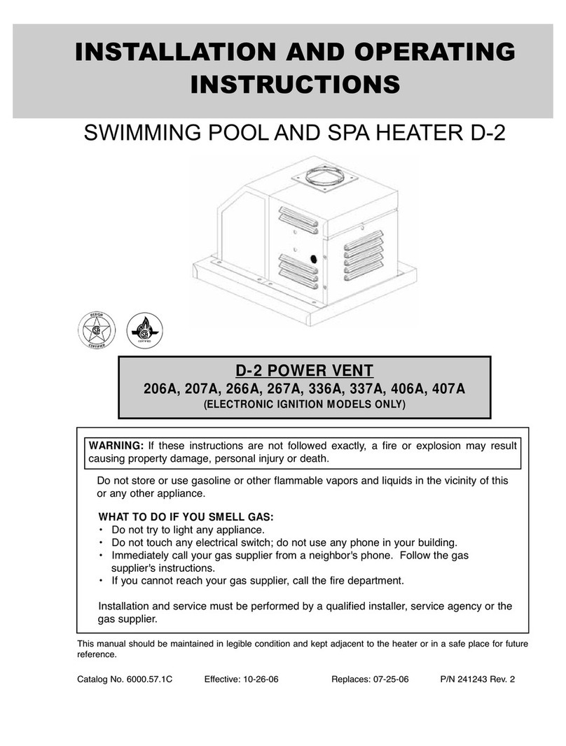 South Shore Gunite 206A Installation and operating instructions