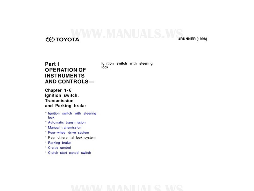Toyota 4RUNNER 1998 owner's manual