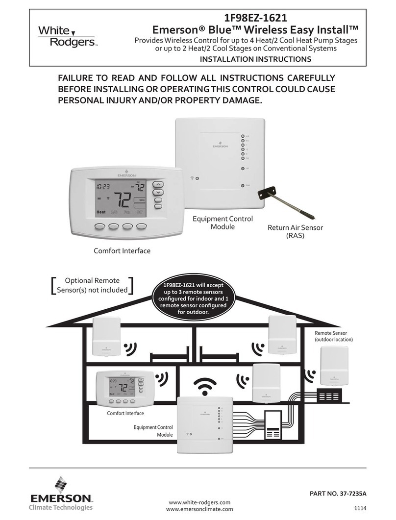 Emerson Blue Wireless Easy Install 1F98EZ-1621 User manual
