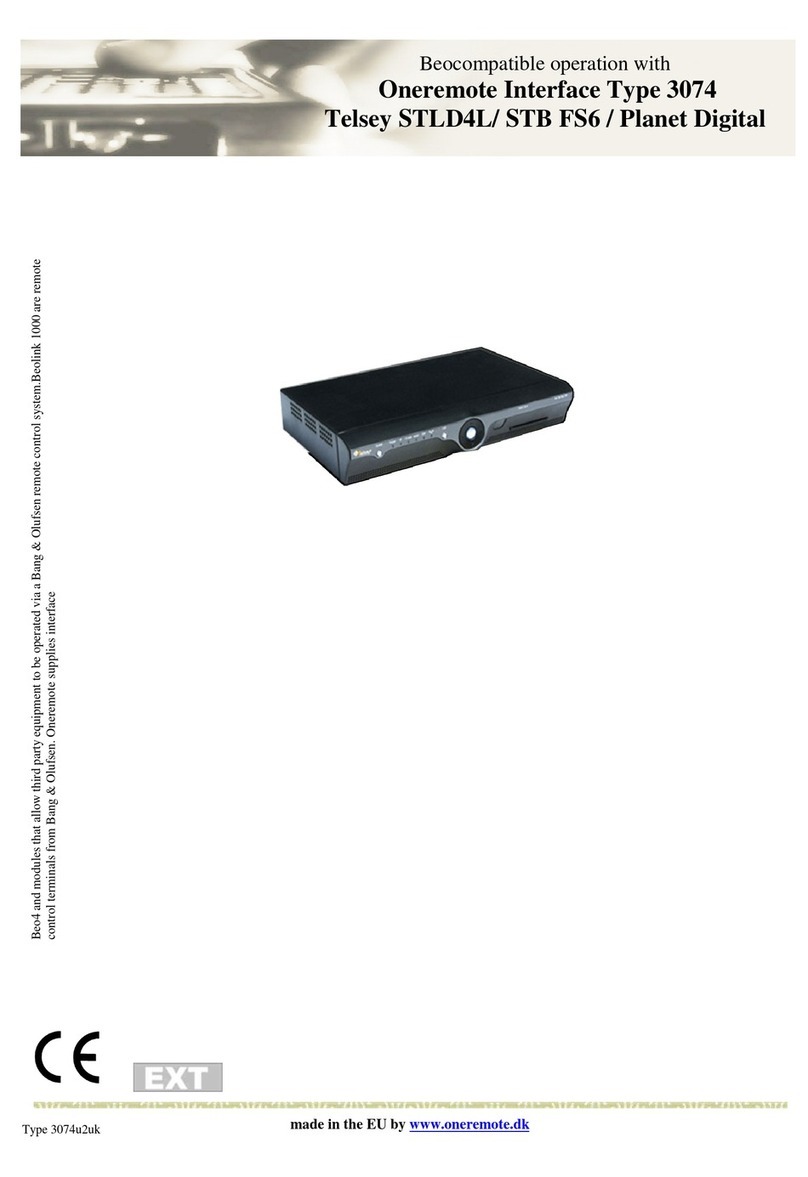 One Remote Type 3074 User manual