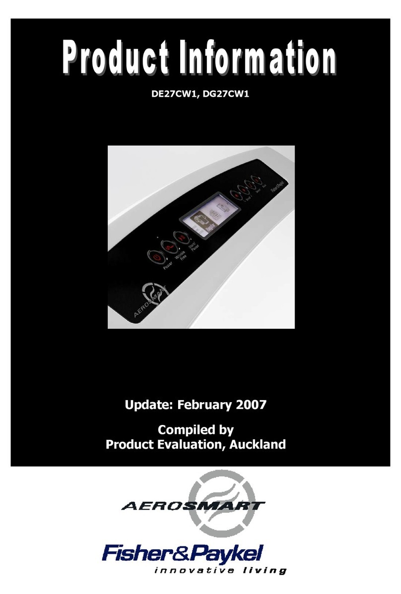 Fisher & Paykel AeroSmart DE27CW1 Product information