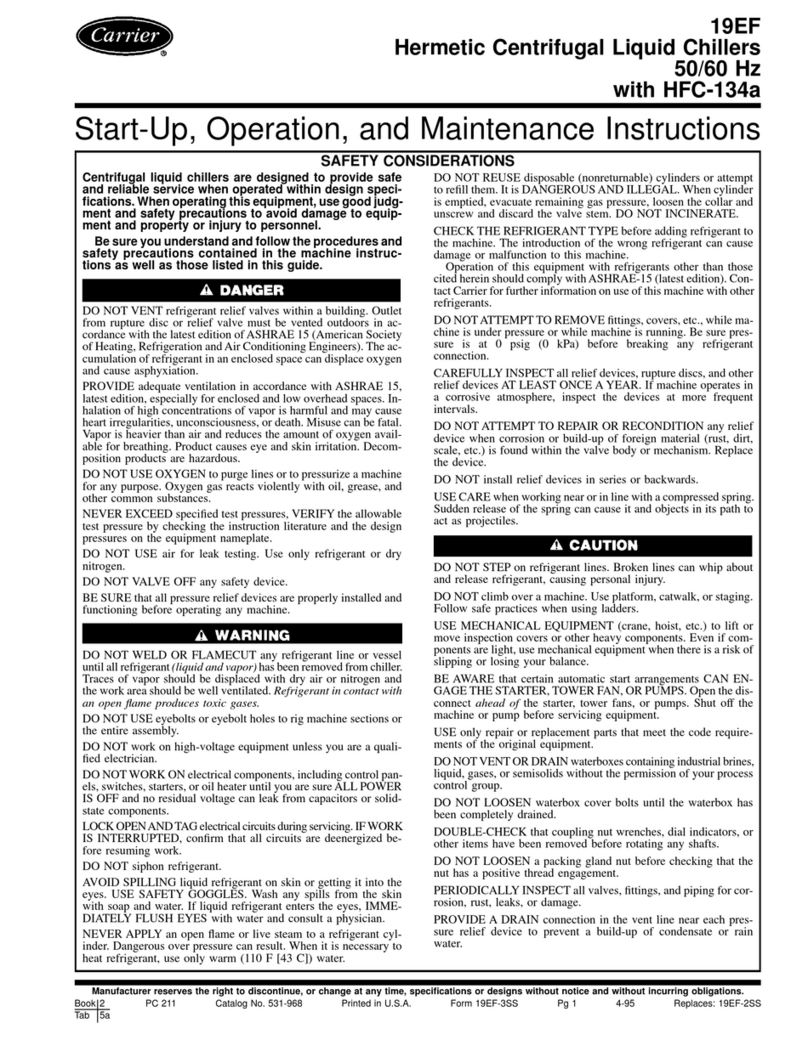 Carrier 19EF Series User manual
