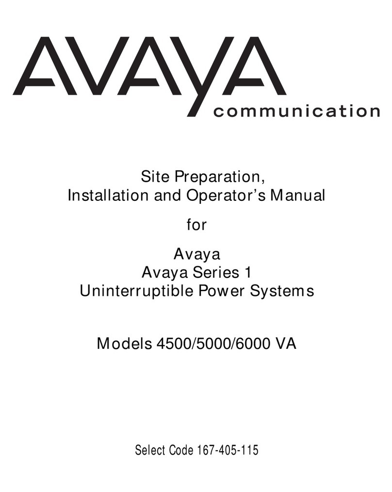 Avaya 4500 VA Installation and operator's manual