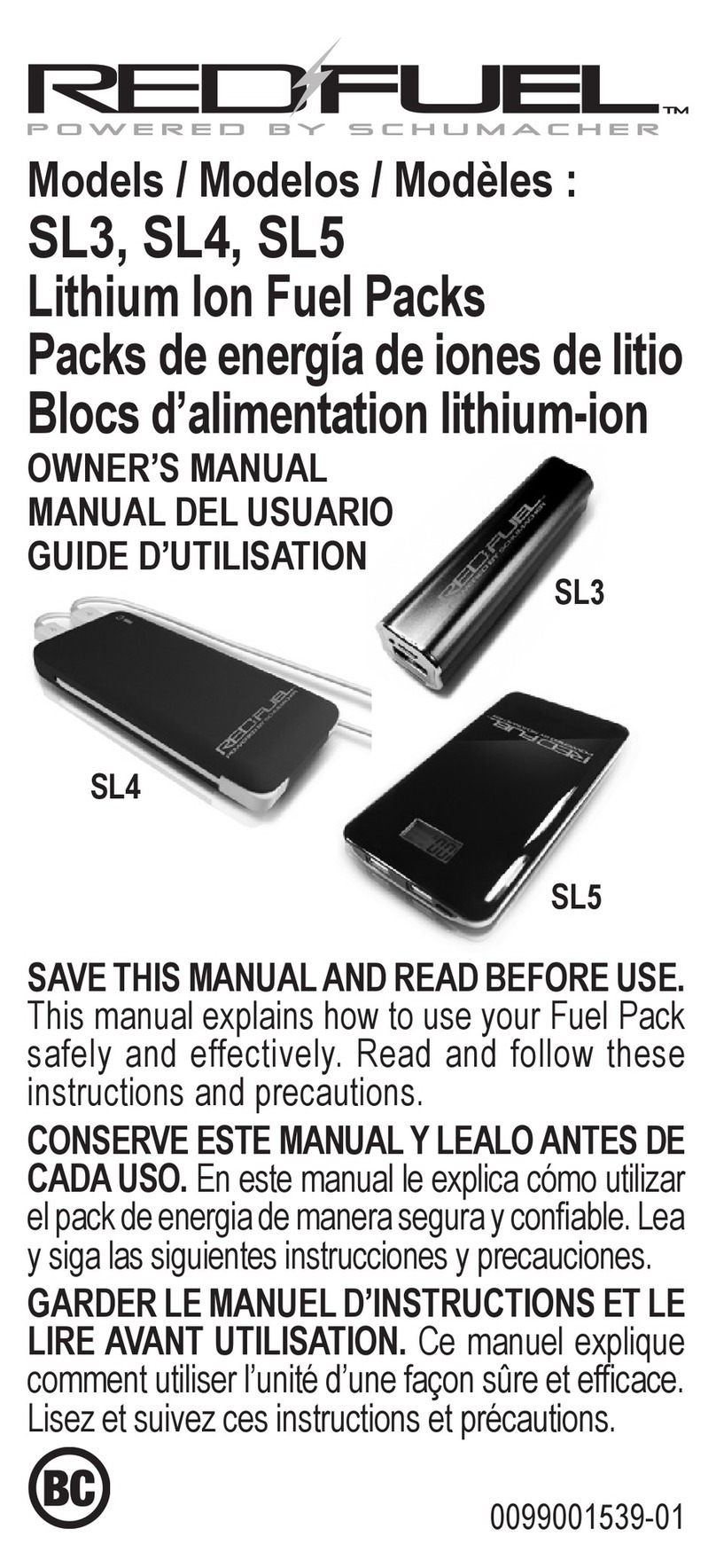 RED FUEL SL3 owner's manual