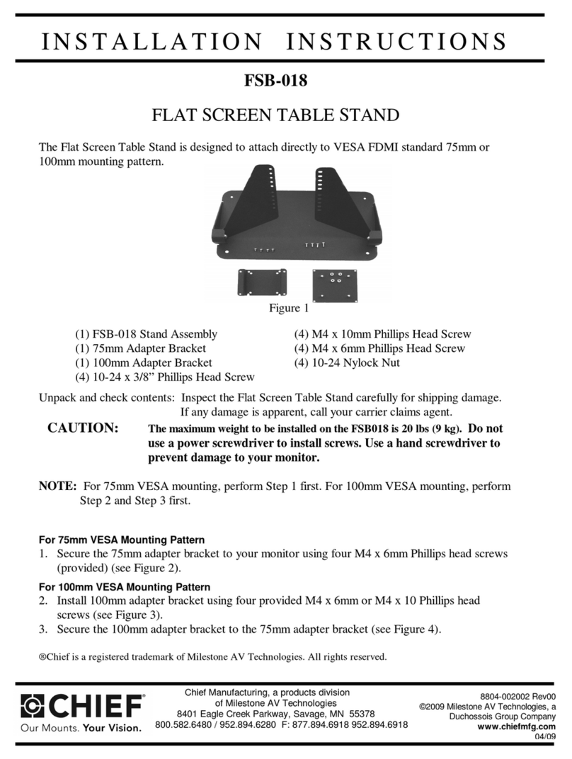 CHIEF FSB-018 installation instructions