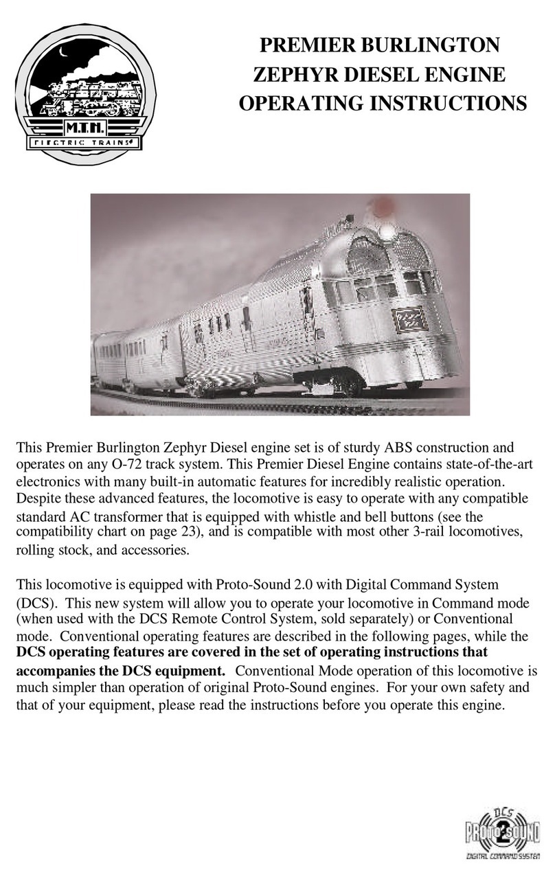 M.T.H. Premier Burlington Zephyr User manual