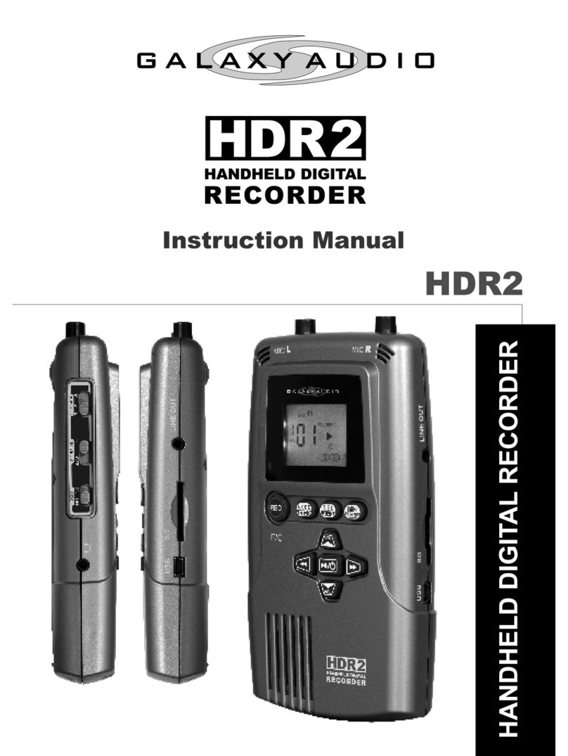Galaxy Audio HDR2 User manual