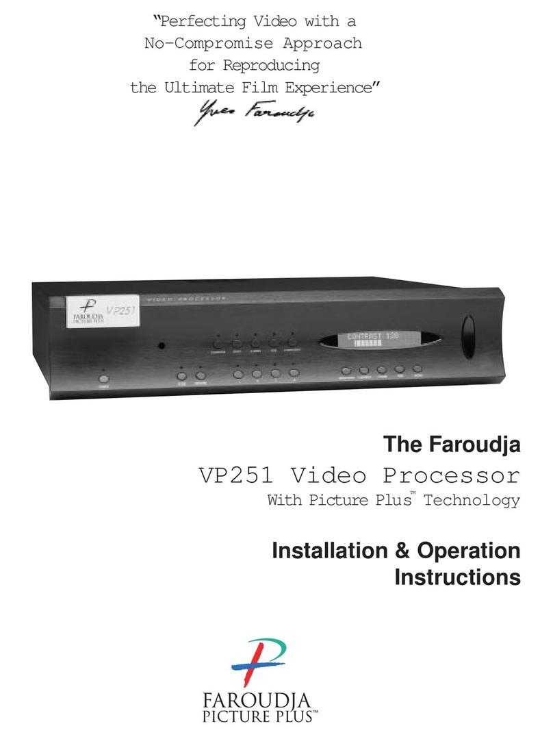 Faroudja VP251 Installation & operation instructions