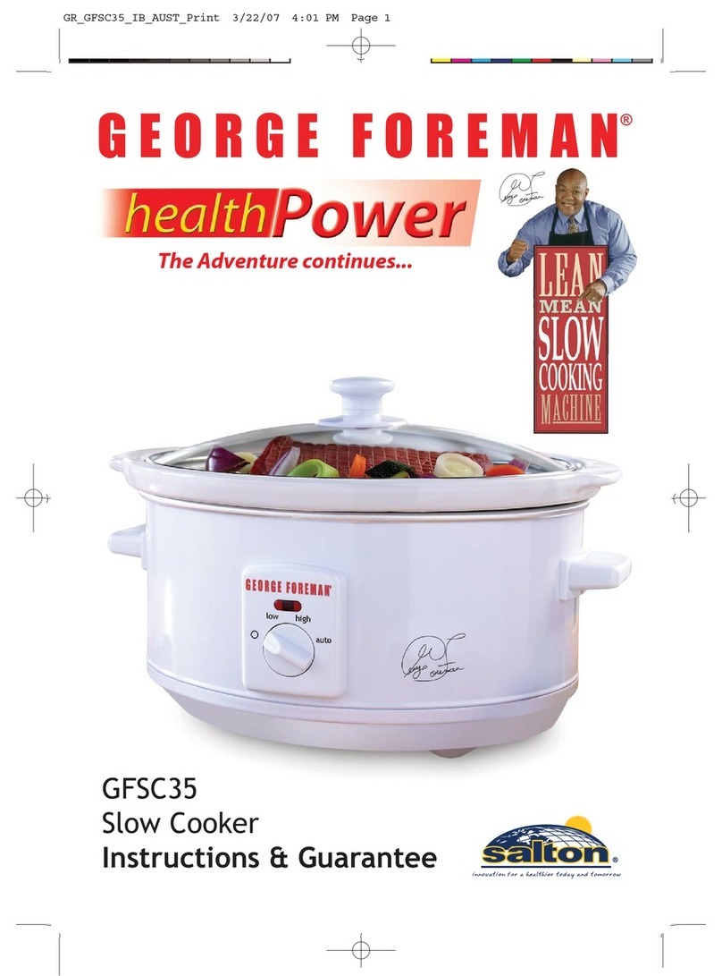 George Foreman GFSC35 instructions