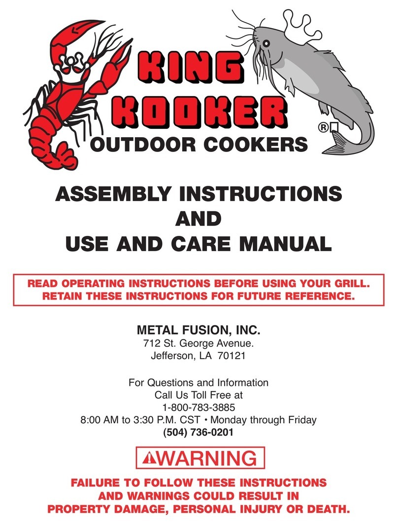 Metal Fusion King Kooker OUTDOOR COOKER Assembly and user's manual Metal Fusion King Kooker OUTDOOR COOKER Assembly and user's manual
