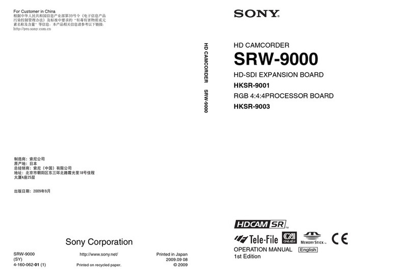 Sony SRW-9000 User manual