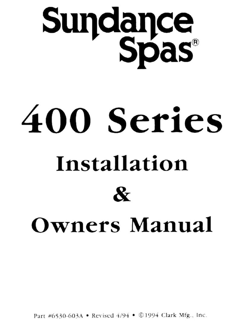 Sundance Spas 400 series Installation instructions Sundance Spas 400 series Installation instructions