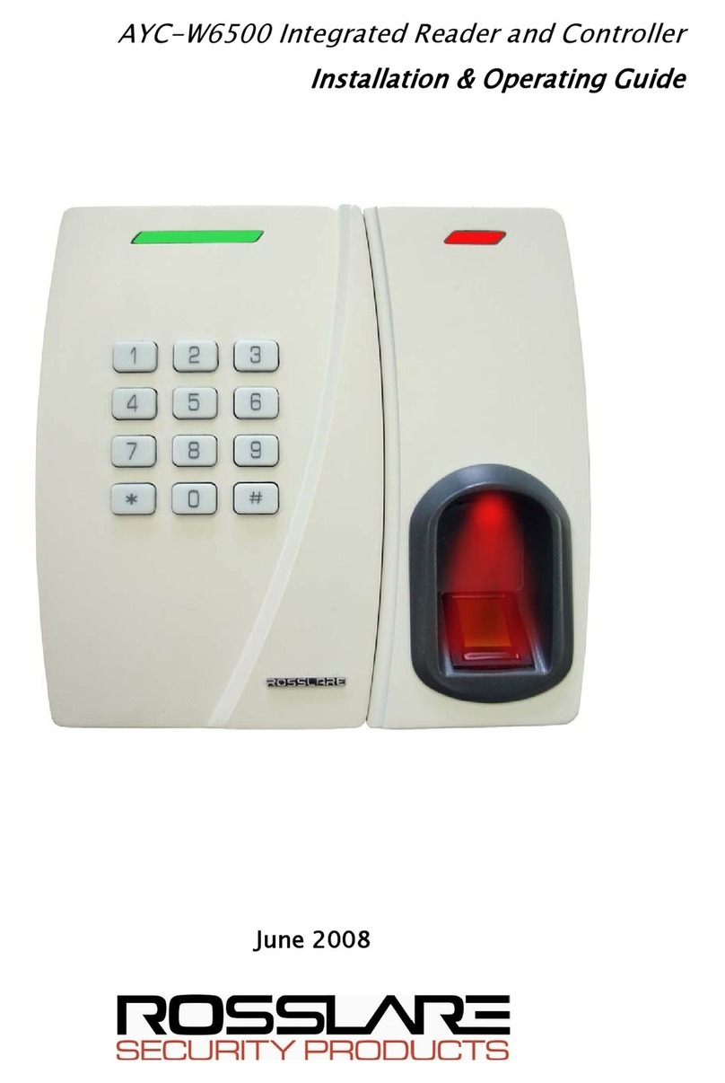 Rosslare AYC-W6500 Installation and operation manual