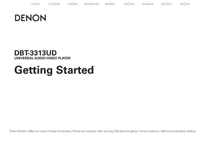 Denon DBT-3313UD Getting started