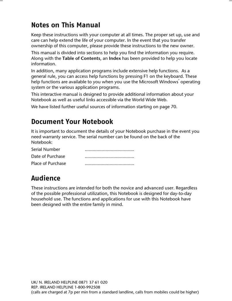 Medion Notebook Computer User manual