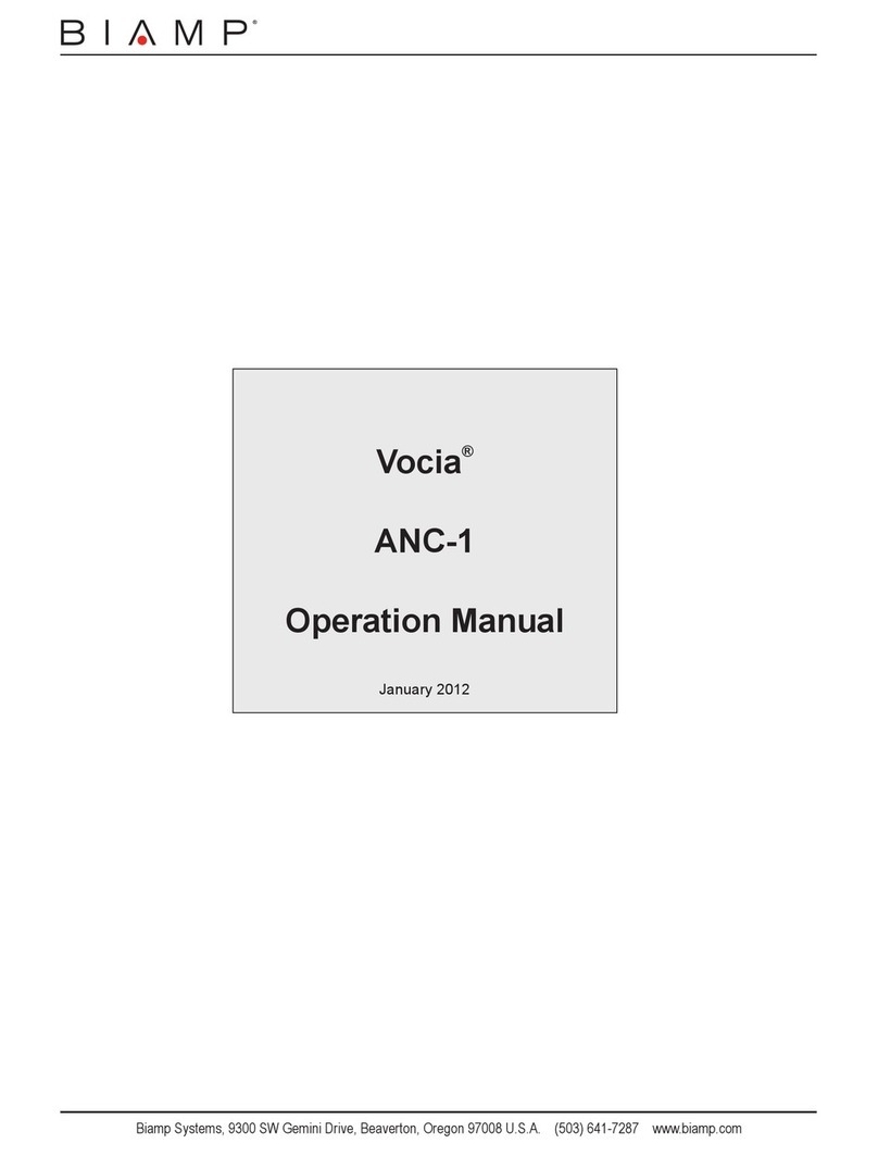 Biamp Vocia ANC-1 Operation manual