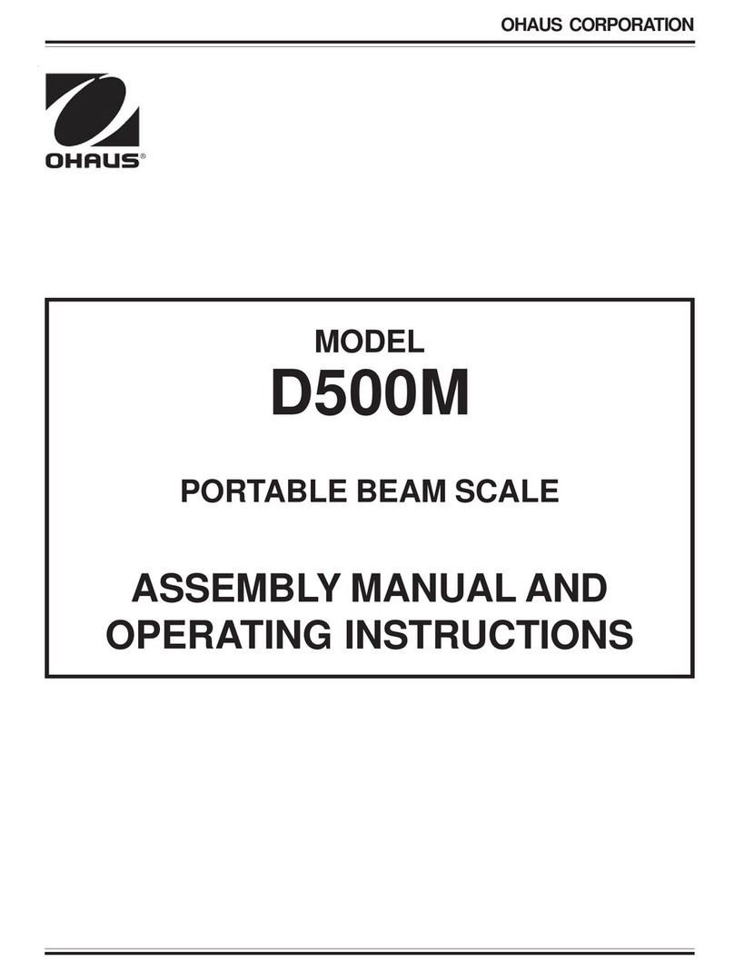 OHAUS D500M Assembly manual and operating instructions OHAUS D500M Assembly manual and operating instructions