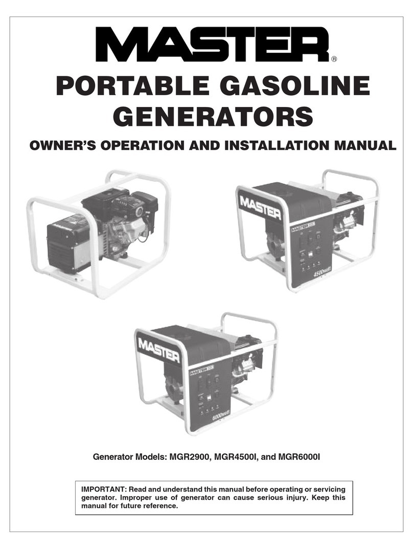 Master MGR2900, MGR4500I, MGR6000I OWNER'S OPERATION AND INSTALLATION MANUAL