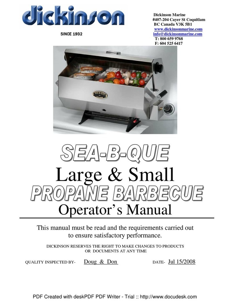 Dickinson SEA-B-QUE LARGE Operator's manual