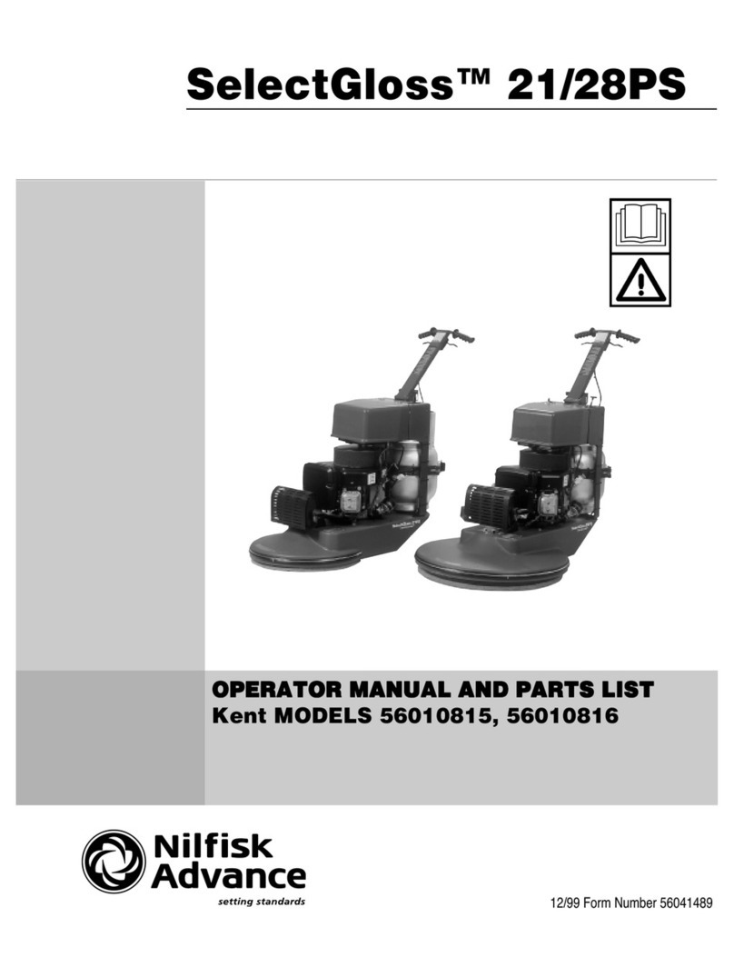 Nilfisk-Advance Kent 56010815 Operator's manual and parts list