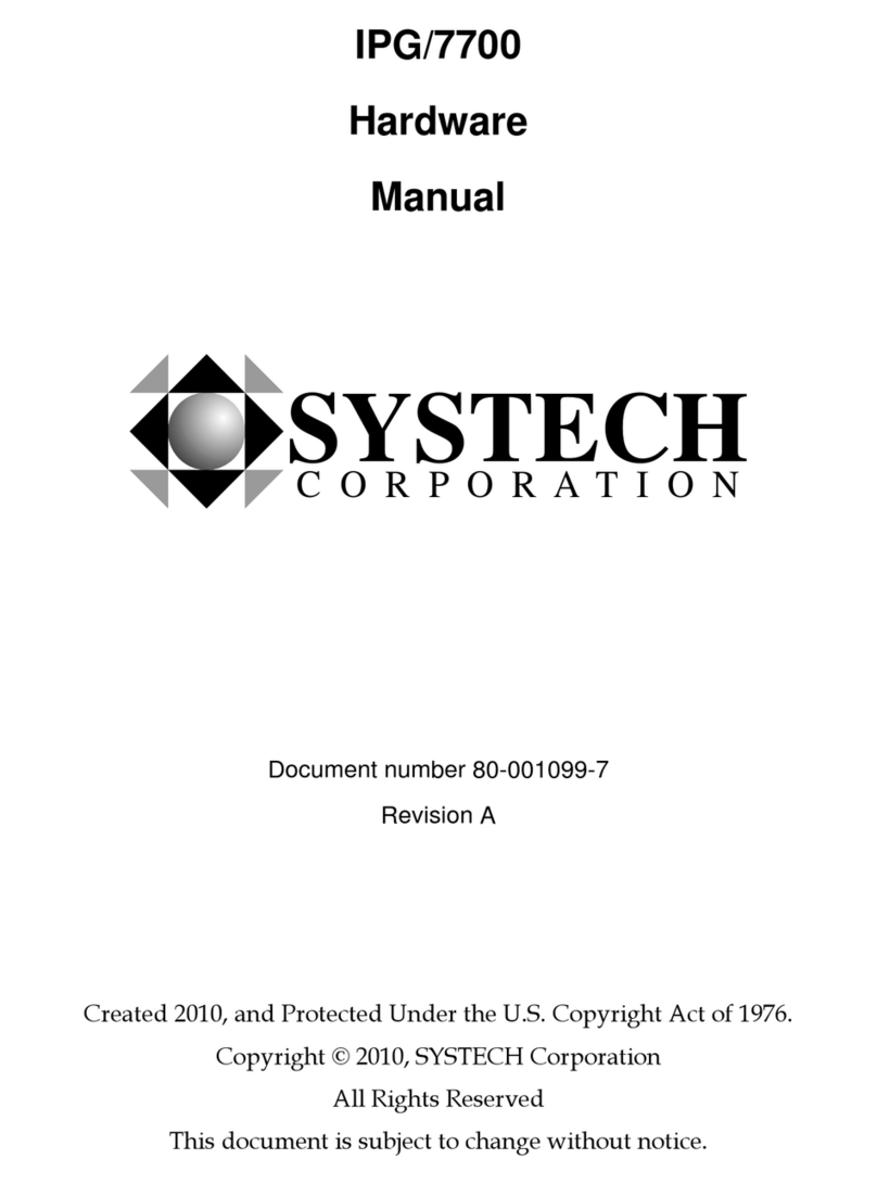 Systech Corporation IPG-7700 Series Hardware manual